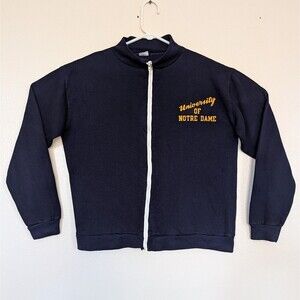Vintage University Of Notre Dame Champion Large Track Jacket Sweater Zip Up